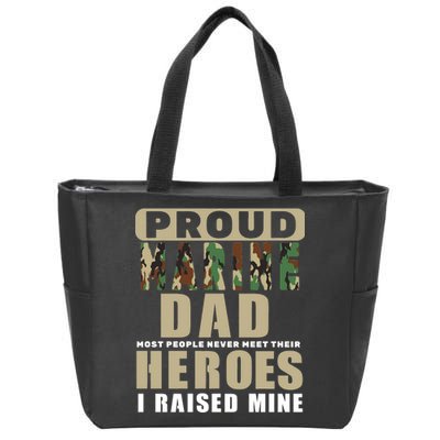 Proud Marine Dad Zip Tote Bag