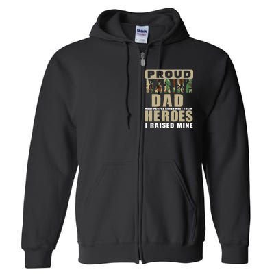 Proud Marine Dad Full Zip Hoodie