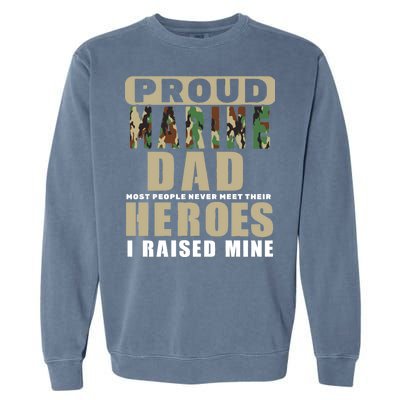 Proud Marine Dad Garment-Dyed Sweatshirt