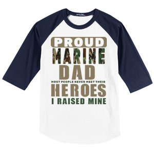 Proud Marine Dad Baseball Sleeve Shirt