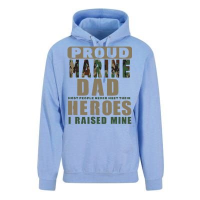 Proud Marine Dad Unisex Surf Hoodie