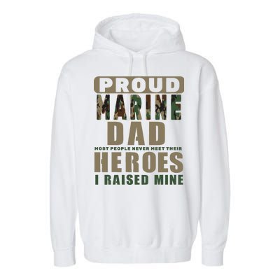 Proud Marine Dad Garment-Dyed Fleece Hoodie