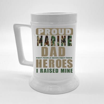 Proud Marine Dad Beer Stein