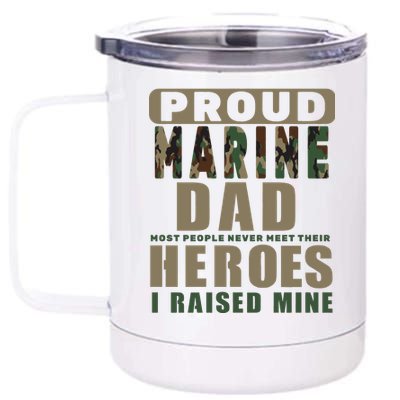 Proud Marine Dad 12 oz Stainless Steel Tumbler Cup