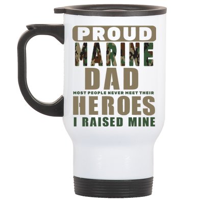 Proud Marine Dad Stainless Steel Travel Mug