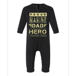 Proud Marine Dad Most People Never Meet Their Hero I Raised Mine Infant Fleece One Piece