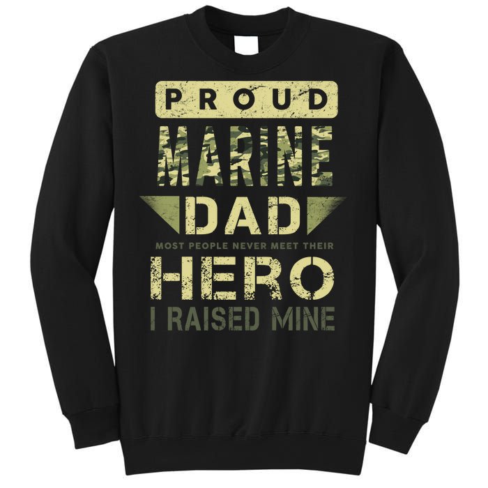 Proud Marine Dad Most People Never Meet Their Hero I Raised Mine Sweatshirt