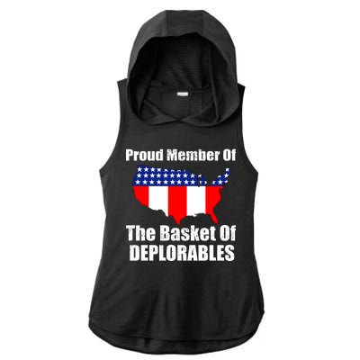 Proud Member Of The Basket Of Deplorables Ladies PosiCharge Tri-Blend Wicking Draft Hoodie Tank