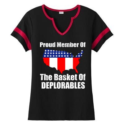 Proud Member Of The Basket Of Deplorables Ladies Halftime Notch Neck Tee