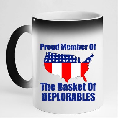 Proud Member Of The Basket Of Deplorables 11oz Black Color Changing Mug