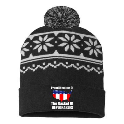 Proud Member Of The Basket Of Deplorables USA-Made Snowflake Beanie