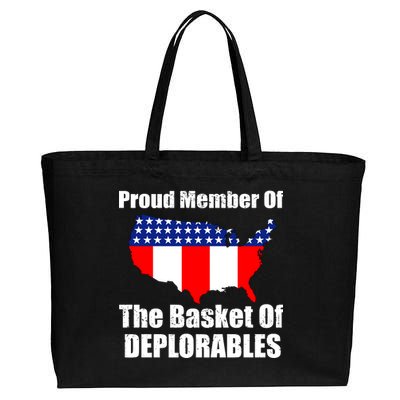 Proud Member Of The Basket Of Deplorables Cotton Canvas Jumbo Tote