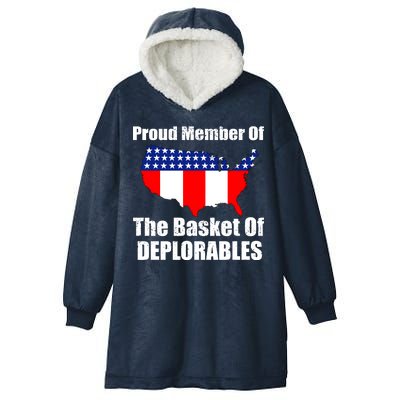 Proud Member Of The Basket Of Deplorables Hooded Wearable Blanket