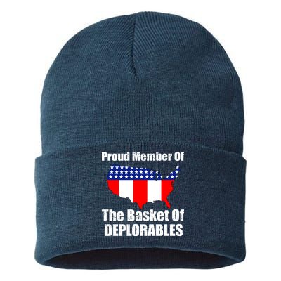 Proud Member Of The Basket Of Deplorables Sustainable Knit Beanie