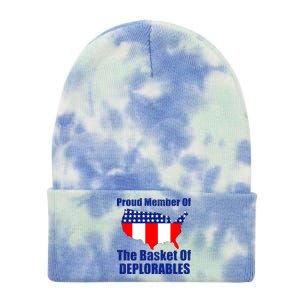 Proud Member Of The Basket Of Deplorables Tie Dye 12in Knit Beanie