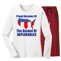 Proud Member Of The Basket Of Deplorables Women's Long Sleeve Flannel Pajama Set 