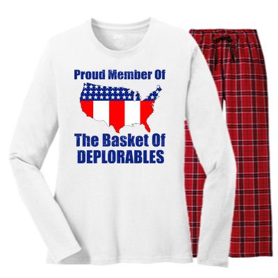 Proud Member Of The Basket Of Deplorables Women's Long Sleeve Flannel Pajama Set 