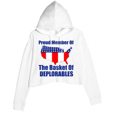 Proud Member Of The Basket Of Deplorables Crop Fleece Hoodie