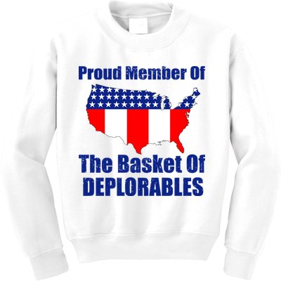 Proud Member Of The Basket Of Deplorables Kids Sweatshirt