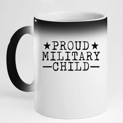 Proud Military Child 11oz Black Color Changing Mug