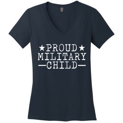 Proud Military Child Women's V-Neck T-Shirt