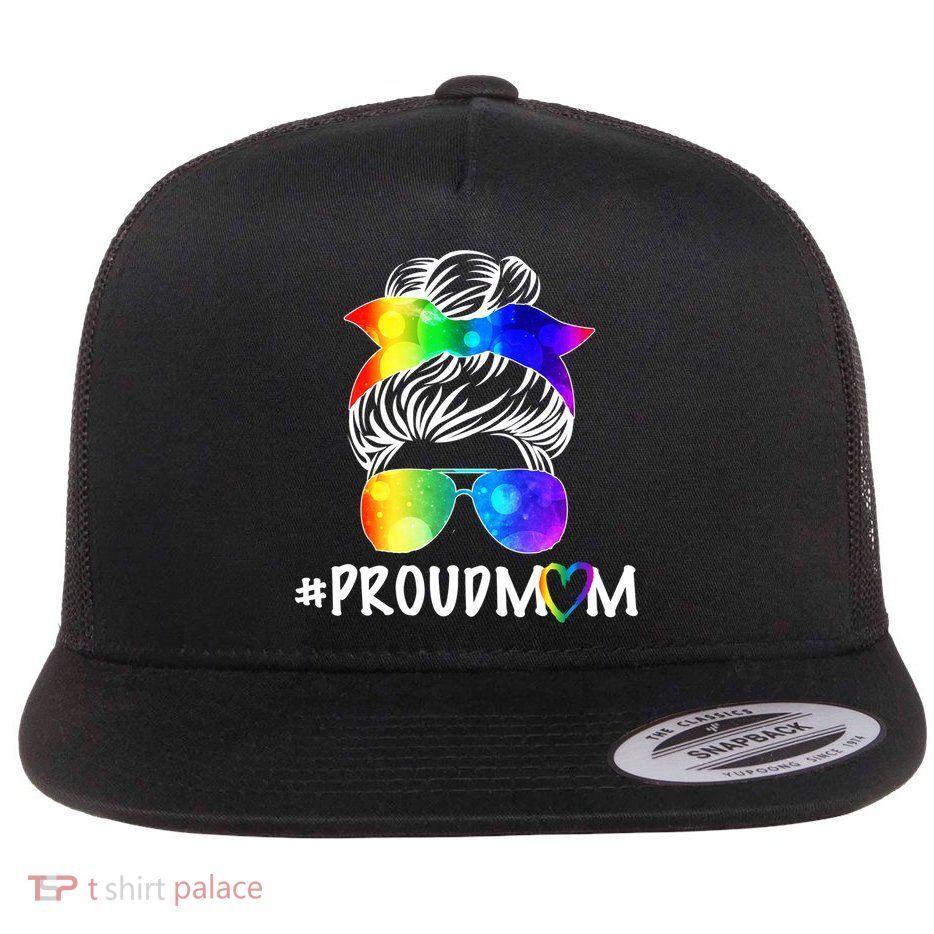 Proud Mom LGBT Rainbow Pride Flatbill Hat