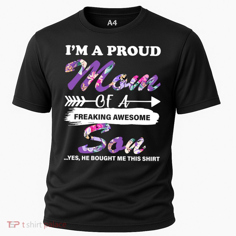 Proud Mom Of A Freaking Awesome Son Cooling Performance Crew T-Shirt