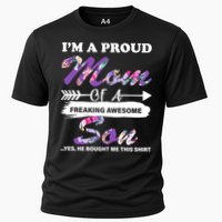 Proud Mom Of A Freaking Awesome Son Cooling Performance Crew T-Shirt