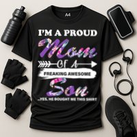 Proud Mom Of A Freaking Awesome Son Cooling Performance Crew T-Shirt