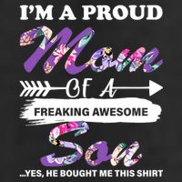 Proud Mom Of A Freaking Awesome Son 11oz C Handle Ceramic Mug
