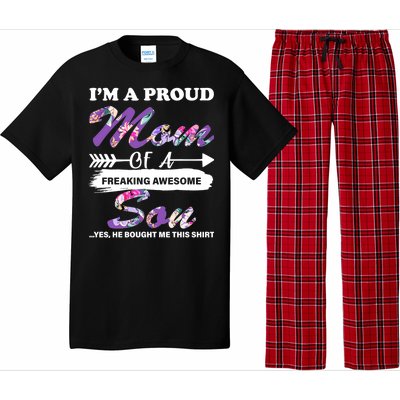 Proud Mom Of A Freaking Awesome Son Pajama Set