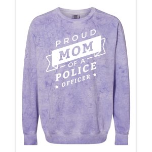 Proud Mom Of A Police Officer Colorblast Crewneck Sweatshirt