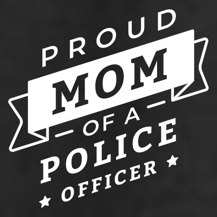 Proud Mom Of A Police Officer 7 Panel Mesh Trucker Snapback Hat