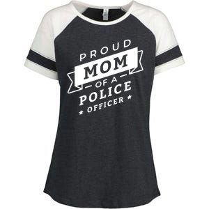 Proud Mom Of A Police Officer Enza Ladies Jersey Colorblock Tee