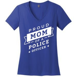 Proud Mom Of A Police Officer Women's V-Neck T-Shirt