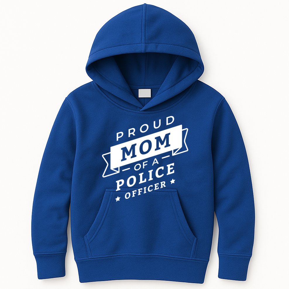 Proud Mom Of A Police Officer Kids Hoodie
