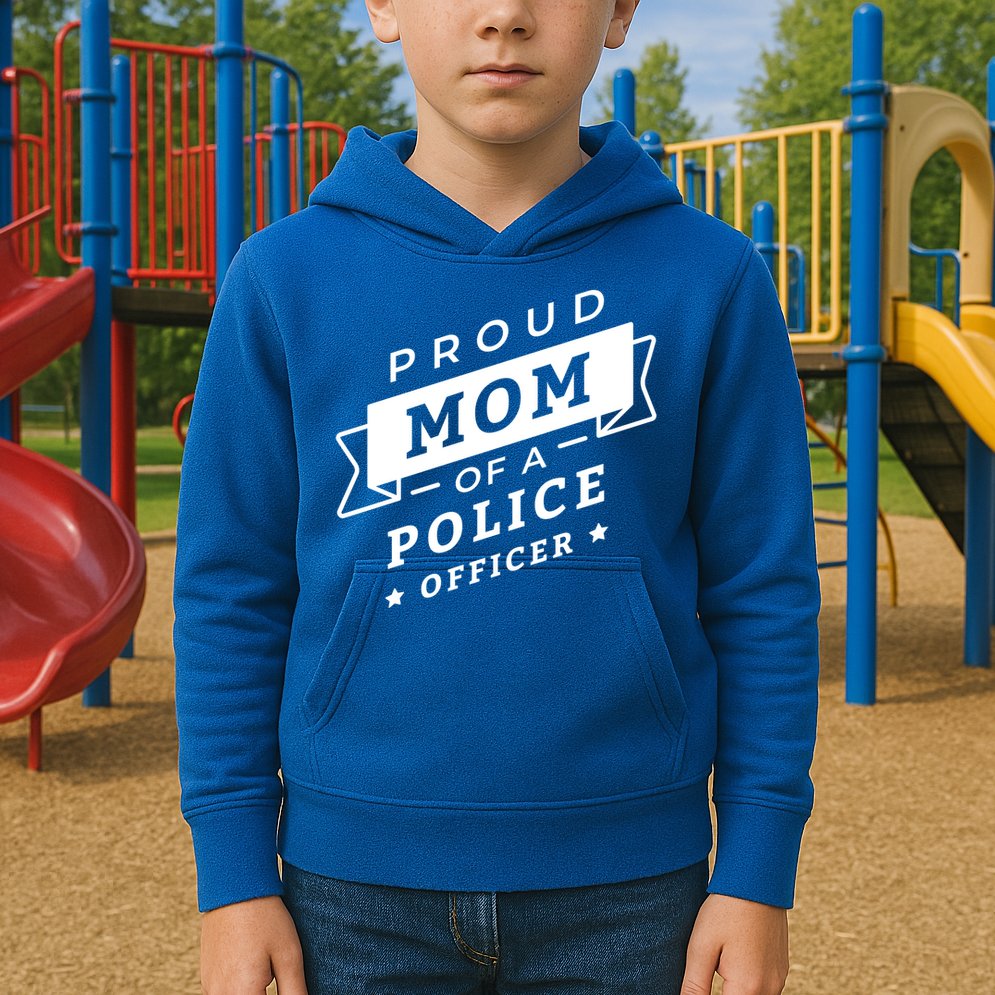 Proud Mom Of A Police Officer Kids Hoodie