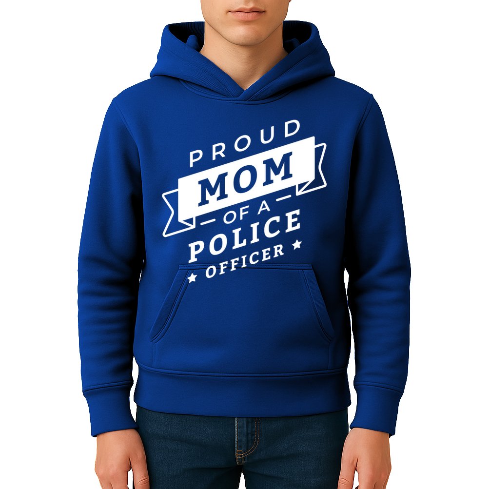 Proud Mom Of A Police Officer Kids Hoodie