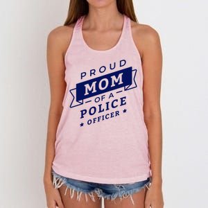 Proud Mom Of A Police Officer Women's Knotted Racerback Tank