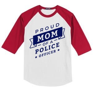 Proud Mom Of A Police Officer Kids Colorblock Raglan Jersey