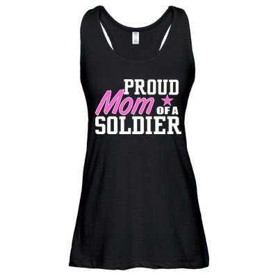 Proud Mom of A Soldier Ladies Essential Flowy Tank