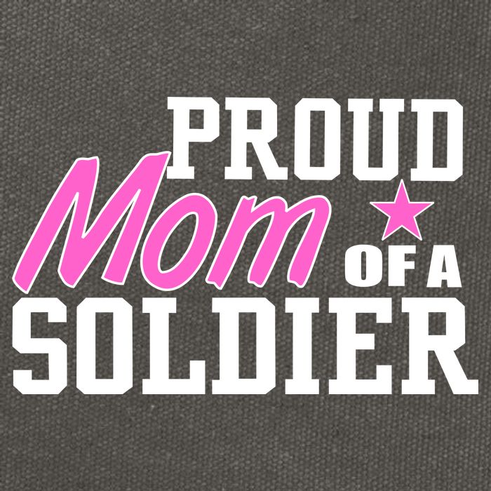 Proud Mom of A Soldier Cotton Canvas Backpack
