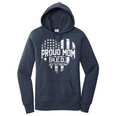 Proud Mom We Wear RED Until They Come Home Women's Pullover Hoodie