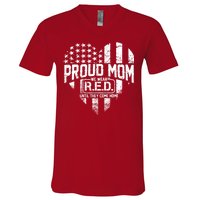 Proud Mom We Wear RED Until They Come Home V-Neck T-Shirt