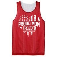 Proud Mom We Wear RED Until They Come Home Mesh Reversible Basketball Jersey Tank