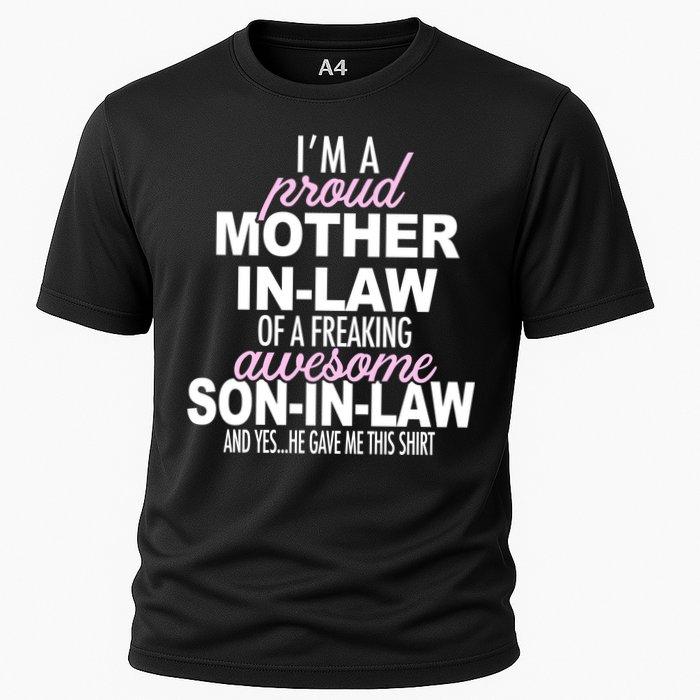 Proud Mother In Law Of Awesome Son In Law Funny Cooling Performance Crew T-Shirt