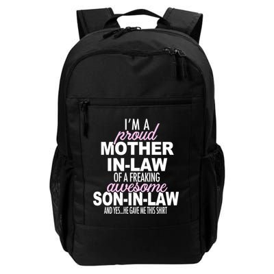 Proud Mother In Law Of Awesome Son In Law Funny Backpack