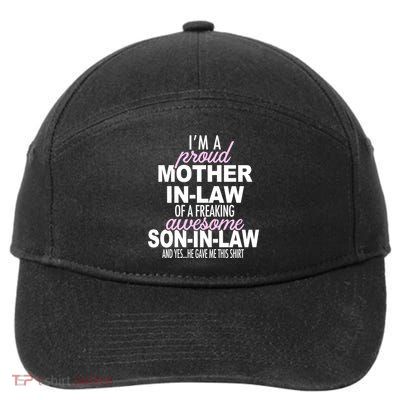 Proud Mother In Law Of Awesome Son In Law Funny 7-Panel Snapback Hat