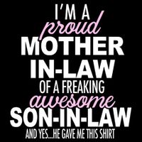 Proud Mother In Law Of Awesome Son In Law Funny 7-Panel Snapback Hat