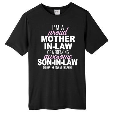 Proud Mother In Law Of Awesome Son In Law Funny Tall Fusion ChromaSoft Performance T-Shirt